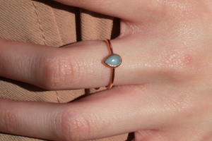 chalcedony Stone Rose Gold