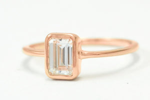 Rose Gold Geo Pave Ring