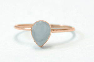 chalcedony Stone Rose Gold