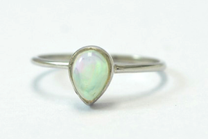 Opal Teardrop Ring