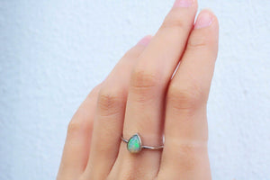 Wearing the Opal teardrop Ring