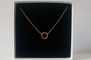 Rose Gold Halo Necklace